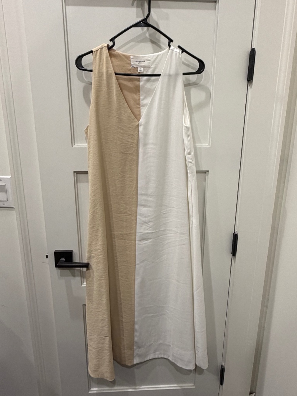 Tuckernuck Pomander Place White & Tan Midi Dress